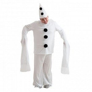 Карнавальный костюм "Пьеро", шляпа, кофта, рост 170 см