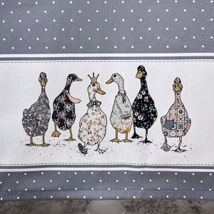 Скатерть FAMILY FARM 160x220 см, 100% хлопок, графит, твил с пропиткой, 1 шт.