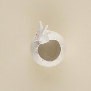 Конфетница фарфоровая SL Home «Лесные кролики», 10*9*15 см, цвет белый