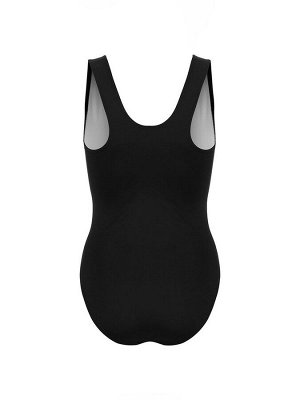 Купальник слитный ONLYTOP, спортивный, р. 44, цвет чёрный