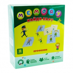 Игра для развития памяти и внимания "Найди пару. Memory. Професии" арт.Р2459