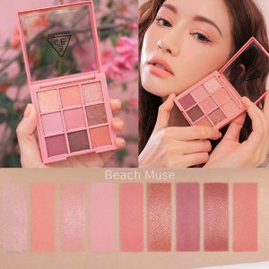 3CE Stylenanda Палетка теней для век розового и персикового цветов Stylenanda Multi Eye Color Palette Beach Muse, 8,2 гр