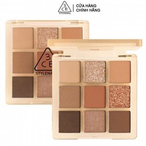 3CE Stylenanda Палетка теней для глаз коричневых оттенков Stylenanda Multi Eye Color Palette Butter Cream, 8,5 гр