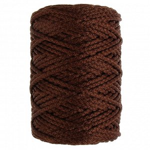 Шнур для вязания с сердечником 100% полиэфир, ширина 5 мм 100м/550гр (146 коричневый)