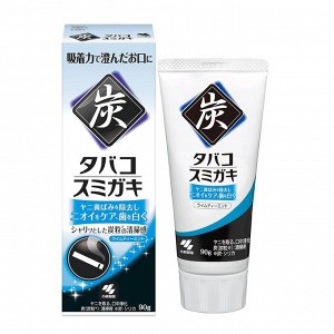 Зубная паста "Tobacco Sumigaki" от неприятного запаха и табачного налёта с гранулами угля (яркий вкус мяты и чая с лаймом) 90 г / 48