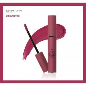 3CE Тинт для губ бархатный цвет бордовый Tint Lip Velvet Know Better, 4 гр