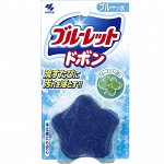 Таблетка &quot;Bluelet Dobon&quot; для бачка унитаза с эффектом окрашивания воды «Bluelet - мята» 60 г / 72