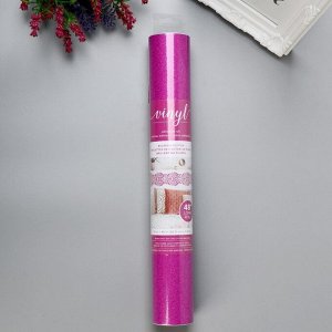 Клеевой винил American Crafts "Pink Glitter" - 30.4 см х 1.2 м
