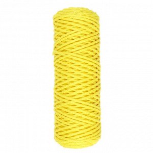 Шнур для вязания "Классик" без сердечника 100% полиэфир ширина 4мм 100м (лимонный)