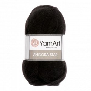 Пряжа "Angora Star" 20% шерсть 80% акрил 500м/100гр (585 черный)