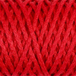 Шнур для вязания "Классик" без сердечника 100% полиэфир ширина 4мм 100м (т.красный)