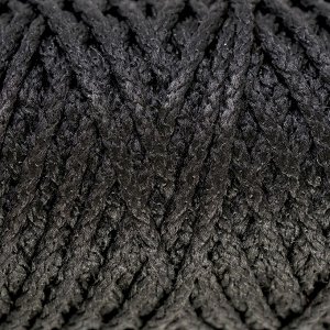 Шнур для вязания &quot;Классик&quot; без сердечника 100% полиэфир ширина 4мм 100м (черный)