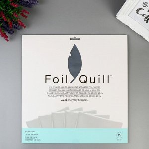 Листы фольги для Foil Quill  WRMK - "Серебро" - Silver Swan - 30.5х30.5 см - 15 шт