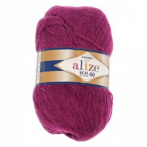 Пряжа "Angora real 40" 60% акрил, 40% шерсть 480м/100гр (50 фуксия)