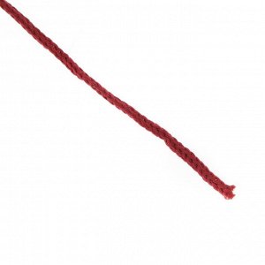 Шнур для вязания без сердечника 100% хлопок, ширина 3мм 100м/200гр (2172 бордовый) МИКС