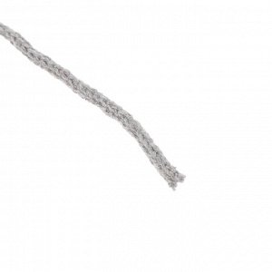 Шнур для вязания без сердечника 100% хлопок, ширина 3мм 100м/200гр (2203 св. серый)