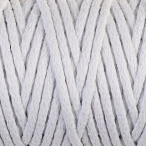 Шнур для вязания "Пухлый" 100% хлопок ширина 5мм 100м (белый)