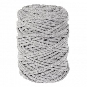 Шнур для вязания 100% хлопок, ширина 5 мм 100м/450гр (св. серый)