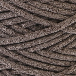 Шнур для вязания 100% хлопок, ширина 5 мм 100м/450гр (серо-коричневый)