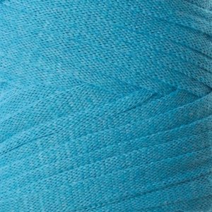 Пряжа-шнур "Ribbon" 40% полиэстер, 60% хлопок 125м/250гр (763 голуб. Бирюза)