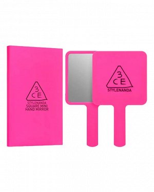 3CE Stylenanda Зеркало квадратное мини розовое Mirror Hand Mini Square Pink, 1 шт