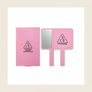 3CE Stylenanda Зеркало квадратное мини нежно-розовое Mirror Hand Mini Square Pink Rumour, 1 шт