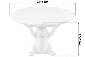 Сервировочное блюдо "Кролик" на подставке 29,5x29,5x17,7 см