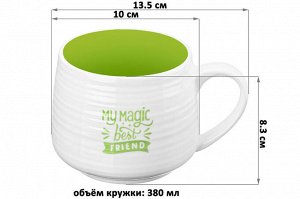 Кружка "Кролик" 380 мл, размеры 13,5x10x8,3 см