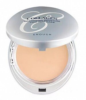 Enough Отбеливающая пудра с коллагеном №13Light Beige(Светлый бежевый) Collagen 3 In 1 Whitening Moisture Two Way Cake SPF28/PA++, 13гр+13гр