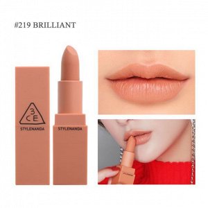 Помада для губ матовая, 3.5 гр / 3CE Stylenanda Lip Matte Color Mood Recipe Brilliant 219