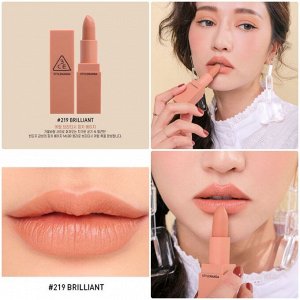 Помада для губ матовая, 3.5 гр / 3CE Stylenanda Lip Matte Color Mood Recipe Brilliant 219