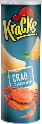 Картофельные чипсы Kracks Краб туба 110гр