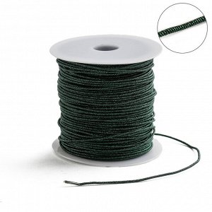 Проволока для плетения в обмотке Люрекс, d=1.5мм, L=100м, цвет темно-зеленый