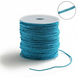 Проволока для плетения в обмотке Люрекс, d=2мм, L=100м, цвет голубой
