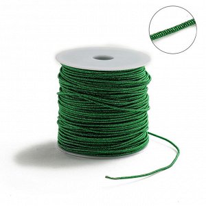 Проволока для плетения в обмотке Люрекс, d=2мм, L=100м, цвет зеленый