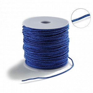 Проволока для плетения в обмотке Люрекс, d=2мм, L=100м, цвет ярко-синий