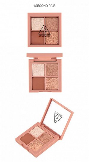3CE Stylenanda Палетка теней для век 4 цвета Eye Color Palette Mini Multi Second Pair, 3,5 гр