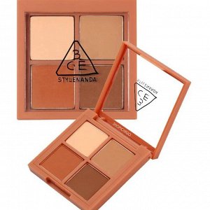 3CE Stylenanda Палетка теней для век 4 цвета Eye Color Palette Mini Multi Brown Rum, 3,5 гр