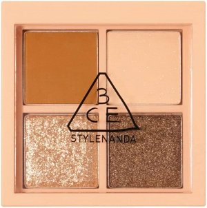 3CE Stylenanda Палетка теней для век 4 цвета Eye Color Palette Mini Multi Almond Fudge, 3,5 гр