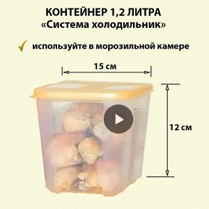 Контейнер Система холодильник 1,2 л с золотистой крышкой, 1шт.- Tupperware®.
