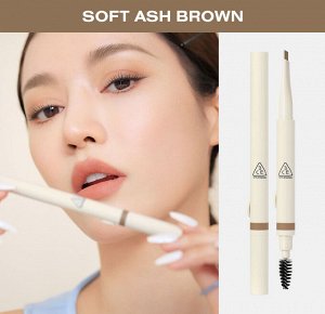 3CE Stylenanda Легкий карандаш для оформления бровей (№Soft Ash Brown, Мягкий пепельно-коричневый) Easy Brow Designing Pencil, 13 гр