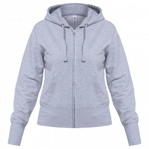 Толстовка женская Hooded Full Zip серый меланж