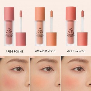Румяна жидкие бархатные для лица, 3.4 гр / 3CE Stylenanda Blusher Velvet Liquid Classic Mood