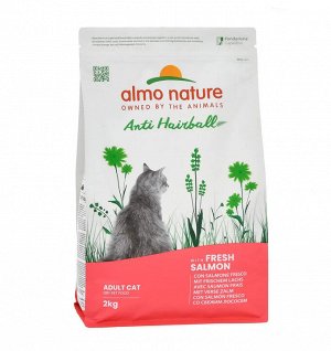 Сухой корм Almo Nature для кошек: Контроль вывода шерсти Лосось и  картофель. 2 кг. Холистик. Италия-Россия