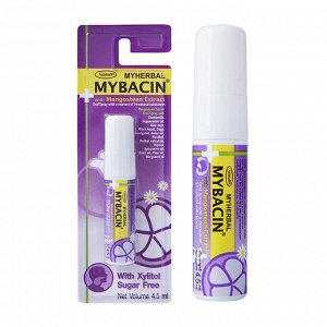 Экстракт мангостина для горла MYHERBAL MYBACIN with Mangosteen extract антибактериальный спрей для горла с мангостиновым экстрактом