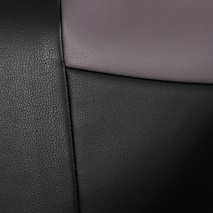 Авточехлы на сиденья TORSO Premium универсальные, 9 предметов, кож.зам, чёрно-серый