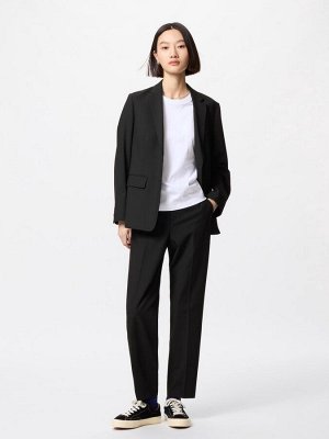UNIQLO - зауженные элегантные брюки длина 71 см - 09 BLACK