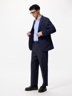 UNIQLO - зауженные шерстяные брюки со стрелками - 69 NAVY