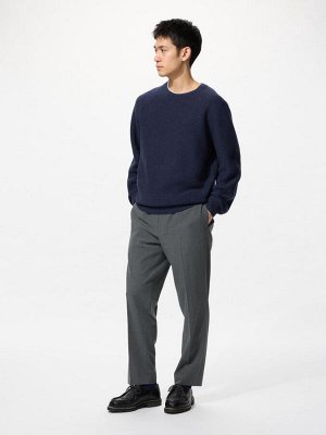 UNIQLO - зауженные шерстяные брюки со стрелками - 06 GRAY