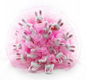 990 арт. Букет из мягких игрушек - розовый